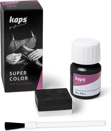 Vista 9 de Tinte para zapatos de cuero y bolsas con esponja y cepillo, Kaps Super Color, 70 colores, Blanco blanco (101 - White)