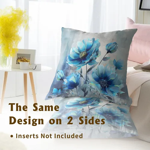 Vista 28 de Giwawa Juego de 2 fundas de almohada decorativas con diseño floral de girasol de 16 x 16 pulgadas, fundas de cojín decorativas para el hogar, sofá