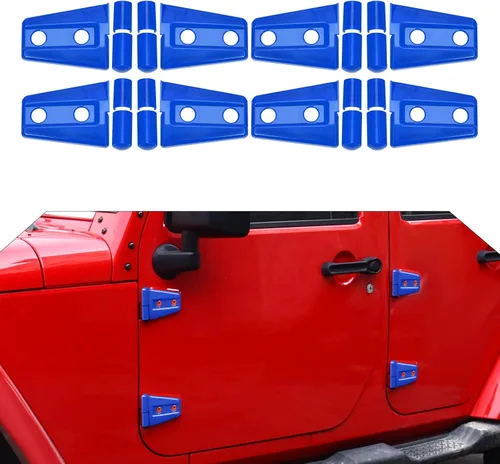 Vista 15 de 4 cubiertas protectoras de bisagra de puerta para Jeep Wrangler JK 2007-2018 de 2 puertas (negro)