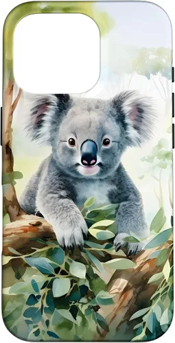 Vista 20 de Adorable Koala in a Tree Watercolor Case for iPhone 17