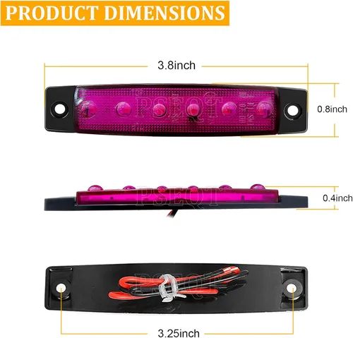 Vista 6 de PSEQT 10 unidades de luces LED de tira de roca para auto, luces de rueda de bajo brillo, kits de iluminación para guardabarros, impermeables