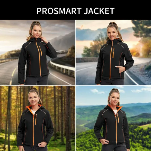 Vista 5 de PROSmart 12V Women's Heated Jacket - Waterproof Electric Heating Coat Warming Jackets for Women with