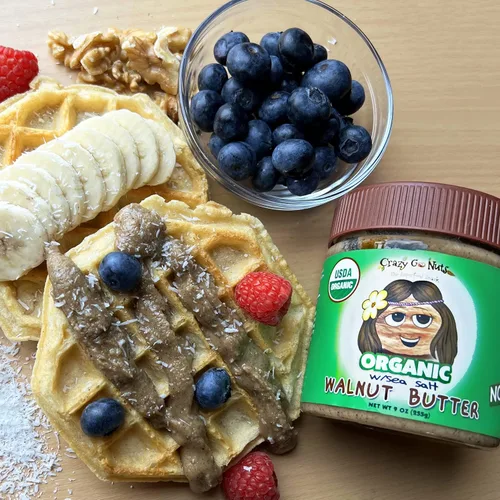 Vista 7 de Crazy Go Nuts - Mantequilla de nuez orgánica con sal marina, para untar saludable, keto, vegano, bajo en carbohidratos, sin gluten, sin OMG