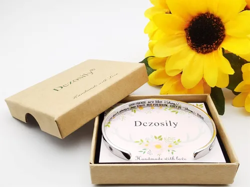 Vista 120 de Pulseras inspiradoras para mujer, joyería de acero inoxidable, con refranes, pulsera motivacional con mensaje oculto, pulseras grabadas para mejor