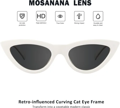 Vista 2 de mosanana Gafas de sol de moda para mujer con estilo de ojo de gato MS51810