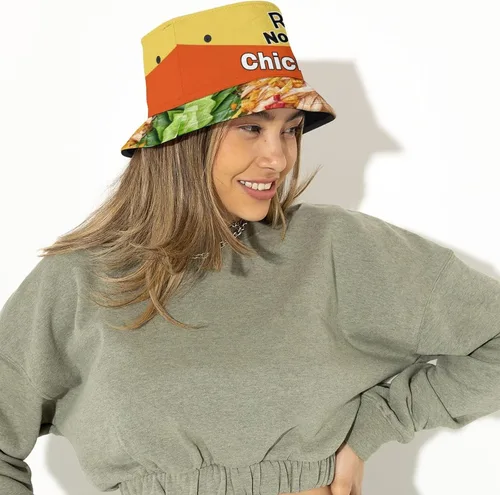 Vista 2 de Ramen Noodle Soup Chicken Flavor Bucket Hat Fisherman Cap for Women Men Funny Food Casual Sun Hat Outdoor Cap
