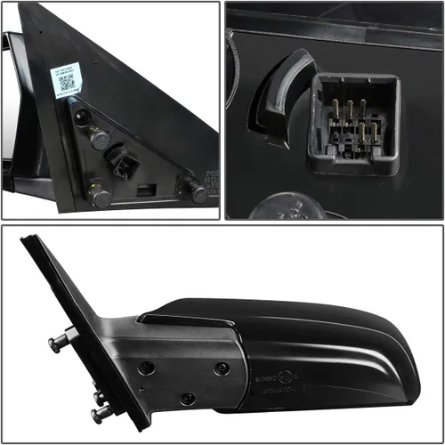 Vista 4 de DNA Motoring OEM-MR-KI1320140 Estilo de fábrica Powered+Heated Driver/Espejo de puerta de vista lateral izquierda compatible con 06-10 Optima
