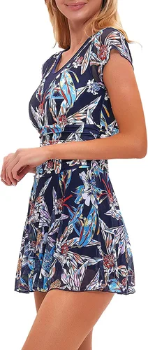 Vista 5 de karrack Women's Swim Dress One Piece Swimsuit Cover Up Bathing Suit for Women Swimwear Tankini