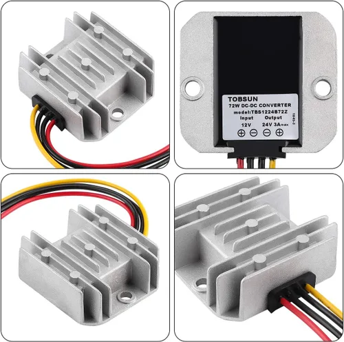 Vista 2 de Convertidor de voltaje CC Convertidor de impulso DC 12V Step Up to 24V 3A 72W Regulador de Voltaje Impermeable Módulo Transformador para Carrito