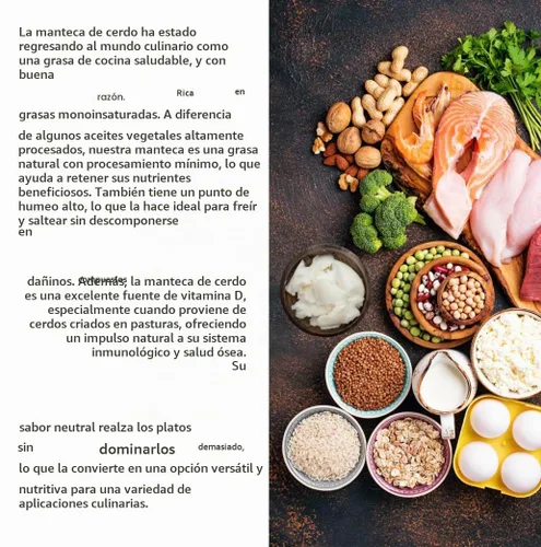 Vista 3 de 4 libras de manteca de cerdo totalmente renderizada, lista para comer, apta para todo propósito, apta para ceto-paleo