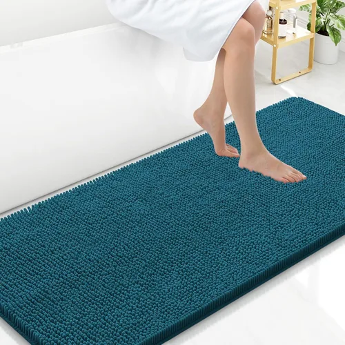 Vista 32 de Arotive Alfombras de baño de felpilla extrasuaves y absorbentes, de 24 x 16 pulgadas, lavables a máquina, parte trasera de goma antideslizante