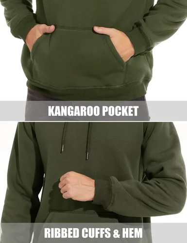 Vista 6 de MAGCOMSEN Sudadera con capucha de forro polar Sherpa para hombre