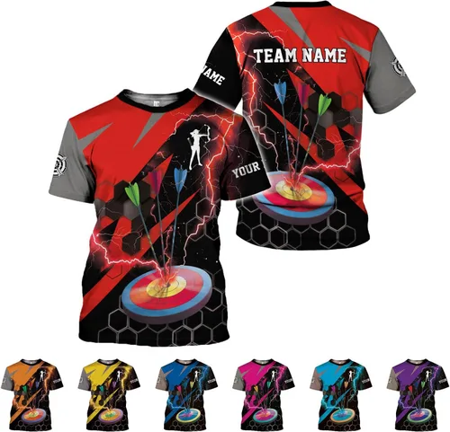 Vista 12 de Camisas de tiro con arco personalizadas para hombre, camisetas con nombre personalizado y nombre del equipo, camisas polo S-5XL Tiro con arco 10