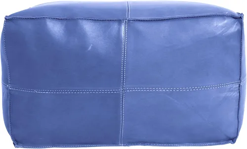 Vista 15 de Marrakesh Gallery - Funda de puf marroquí, otomana redonda y grande de piel, decoración bohemia para sala de estar, reposapies, sin relleno