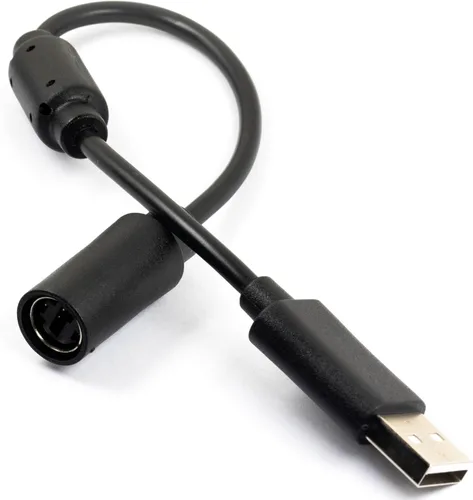 Vista 3 de 2pcs USB Breakaway Cord for Xbox 360 & Slim Wired Controller, Dongle Adapter Extension Cable Replacement (2pcs (Black))