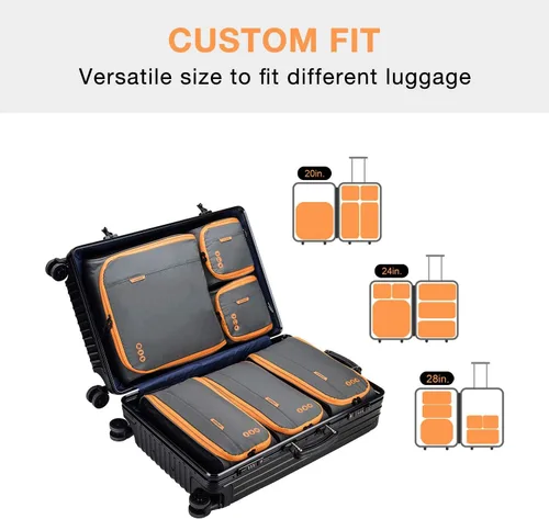Vista 3 de BAGSMART - Cubitos de compresión, 3 tamaños, organizador de equipaje de viaje, para accesorios de transporte