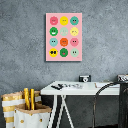 Vista 7 de Epic Graffiti 'Happy Circles' de Ann Kelle Designs, lienzo decorativo para pared, 12 x 16 pulgadas