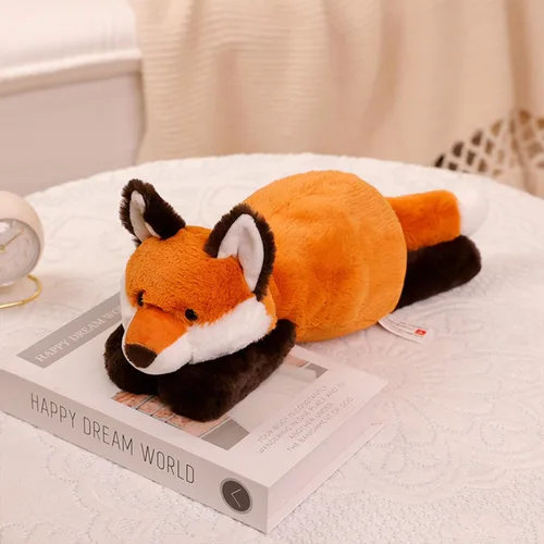 Vista 8 de ARELUX Animales de peluche de zorro rojo suave de 18 pulgadas: almohada de cuerpo de zorro de peluche linda y acogedora, juguetes de animales