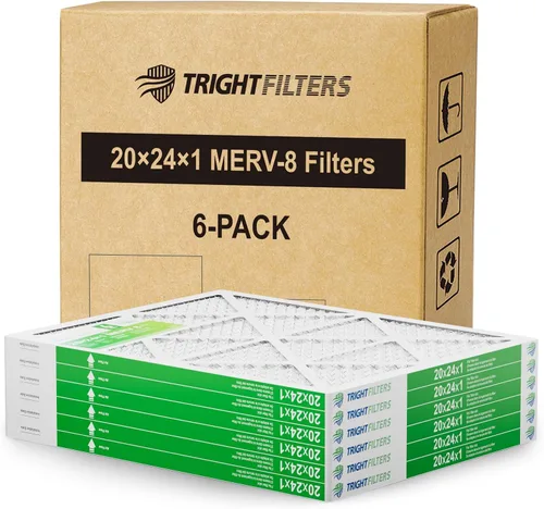 Vista 25 de TRIGHTFILTERS - 6 filtros de aire de 10x10x1, filtros plisados MERV 8 duraderos para hogar HVAC AC, filtros de aire acondicionado compactos