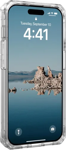 Vista 7 de URBAN ARMOR GEAR UAG - Funda compatible con iPhone 15 Pro de 6.1 pulgadas, imán integrado Plyo Ice/Silver compatible con carga MagSafe, resistente
