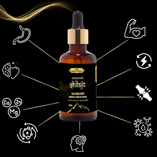Vista 5 de Gotas Shilajit orgánicas puras del Himalaya para hombres y mujeres (1.0 onzas líquidas)