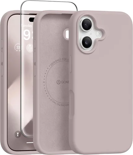Vista 69 de GONEZ Funda magnética para iPhone 12 Case / 12 Pro Case, compatible con MagSafe, [protector de pantalla + protector de lente de cámara], funda