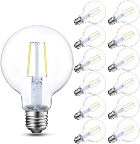 Vista 11 de Energetic Lighting Edison - Bombilla LED regulable, globo G25, equivalente a 60 W, luz blanca suave de 2700 K, base norma E26, con certificación UL