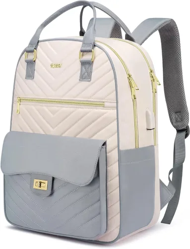 Vista 10 de Linda Mochila Estética para Escuela Secundaria y Preparatoria, para Adolescentes y Estudiantes Universitarias, Mochila para Laptop para Mujeres