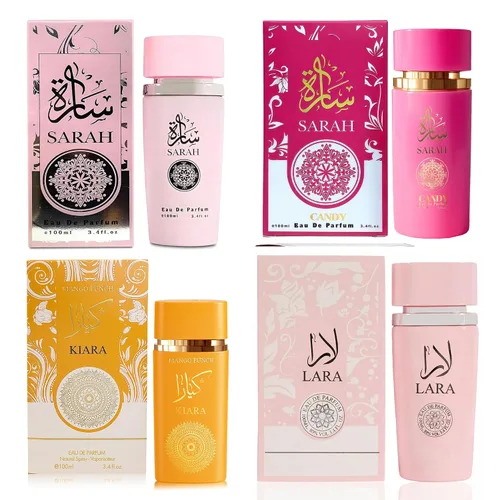 Vista 23 de AFLUXE Top Sales 4 Pieza Set de Perfume para Mujer Combo Eau de Parfum Spray Natural, Fragancia Duradera para Mujeres Kiara Mango Punch & Sarah Pink