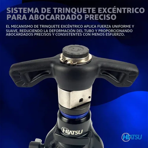 Vista 4 de Hiatsu Kit de herramientas de abocinación excéntrica con trinquete, compatible con taladros, tubo de cobre de 1/4 a 3/4 pulgadas, construcción