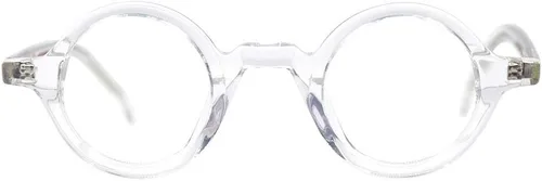 Vista 3 de Pequeñas gafas redondas hechas a mano de la vendimia que enmarca los vidrios llenos B002 del acetato del borde