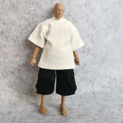 Vista 4 de Ropa de figura a escala 1/12, ropa masculina, camiseta, pantalones, pantalones, ropa para figura de acción masculina de 6 pulgadas, muñeca corporal