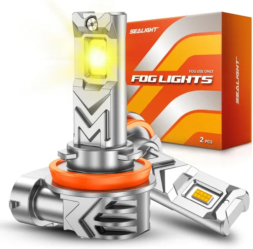 Vista 20 de SEALIGHT Bombilla antiniebla LED H11 H16, tamaño mini real 1:1, 6500 K, blanco frío, 6000 lúmenes, luces antiniebla LED H8/H16 para automóviles