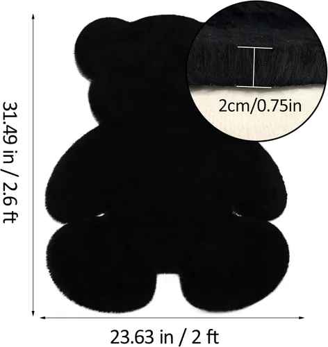 Vista 2 de Alfombra de pelo de oveja sintética de 2 pies, suave y esponjosa, bonita alfombra de felpa para guardería, habitación de niños y niñas, decoración