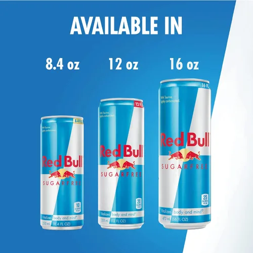 Vista 7 de Red Bull Bebida energética, sin azúcar, 12 fl oz