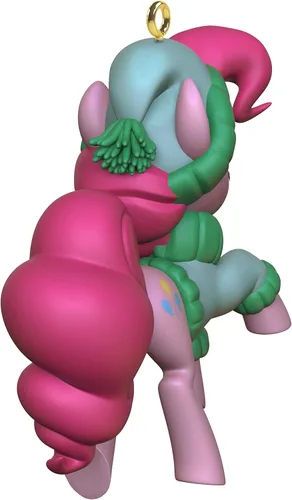 Vista 2 de Hallmark Keepsake Adorno navideño de plástico 2022, Hasbro My Little Pony Pinkie Pie