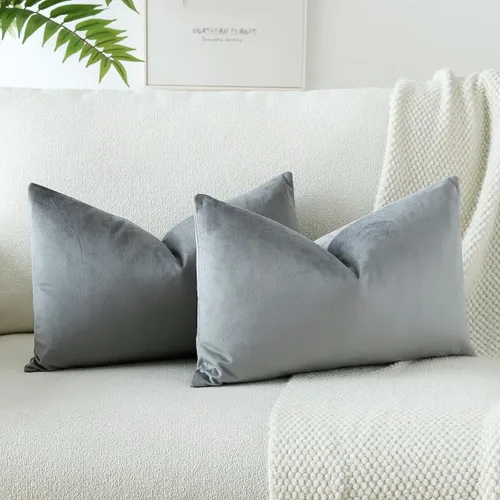 Vista 56 de OTOSTAR - Fundas de almohada decorativas de 16 x 16 pulgadas, fundas de cojín de terciopelo suave, fundas cuadradas para sofá, cama, sofá del hogar