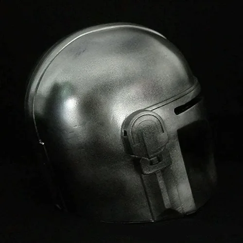 Vista 3 de Rynass Mild Steel Mandalorian Helmet Medieval Helmet for Halloween Costume Theater Role-Play Solid Armor Helmet