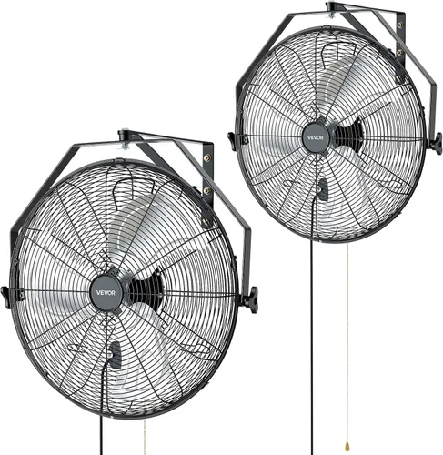 Vista 10 de VEVOR Ventilador de montaje en pared de 8.5 pulgadas, ventilador colgante
