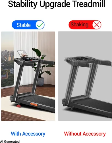 Vista 12 de Cintas de correr inclinadas 15% plegables para el hogar, 12 modos automáticos Cinta de correr con asa, cinta de correr silenciosa de 3.0 HP, tres