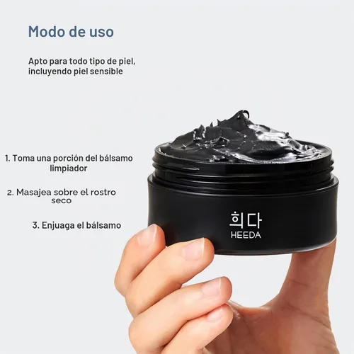 Vista 8 de Bálsamo limpiador de carbón coreano, removedor de maquillaje