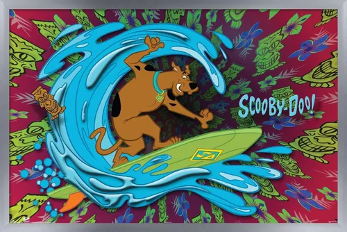 Vista 8 de Trends International Scooby-Doo - Póster de pared de surf, 22.375 x 34 pulgadas, versión premium sin marco