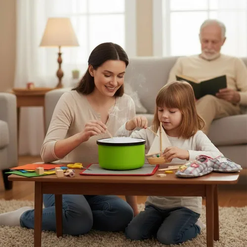 Vista 7 de Olla eléctrica de pegamento para manualidades con pellets de 1 libra, temperatura ajustable de 225-400 °F, olla caliente de 5.4 fl oz, diámetro
