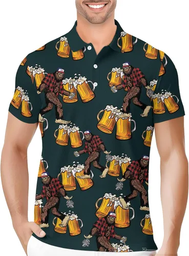 Vista 34 de PAGYMO Camisetas de golf divertidas para hombre, diseño de impresión loca Aop-polo-06361