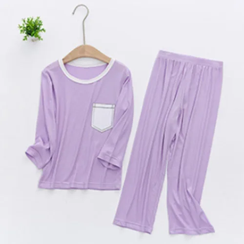 Vista 3 de Traje de bebé niña para niños pequeños PrimaveraVerano Nuevo policromado para niños Casual Home Furnishing Long Outfits