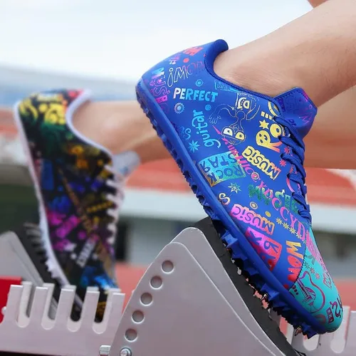 Vista 7 de Liuliuroupp Mens Track and Field Shoes Boys Track Race Jumping Professional Running Nail Spikes Shoes Teenagers Spikes Sneakers
