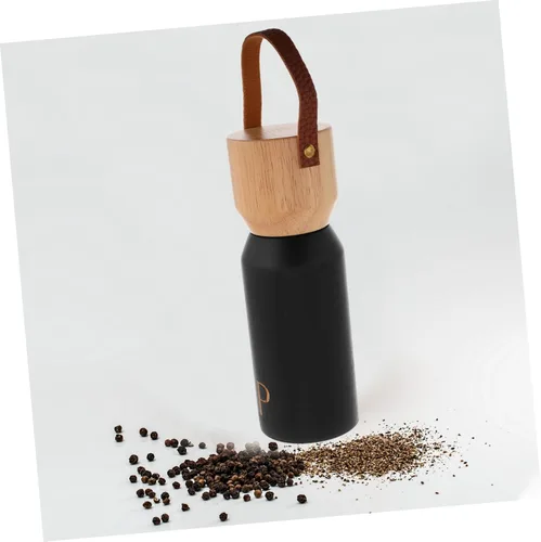 Vista 5 de Manual Wooden Pepper Grinder Salt Mill for Home Kitchen Bbq Camping Versatile Spice Grinding Bottle with Sturdy Wood Construction Easy to Clean and