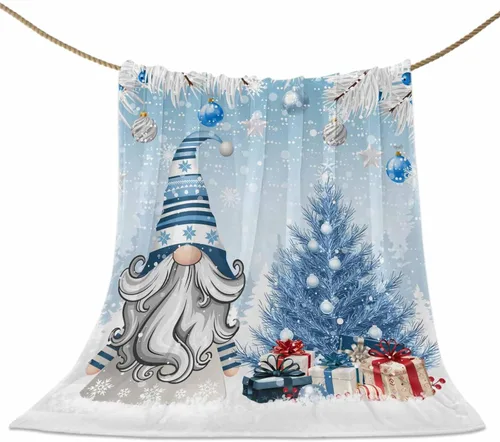 Vista 34 de Mantas de Tiro de Muñeco de Nieve de Navidad, Manta de Vellón Suave de Vacaciones de Invierno Decorativa para Hogar Sofá Sillón Silla Sala de Estar