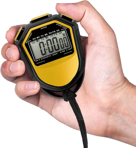 Vista 9 de mewmewcat Cronómetro impermeable digital LCD temporizador cronógrafo deportivo con correa para natación, correr, entrenamiento de fútbol, cronómetro