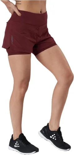 Vista 2 de Craft Sportswear ADV Essence - Pantalones cortos 2 en 1 para mujer, pantalones cortos de entrenamiento con medias interiores, ideales para correr